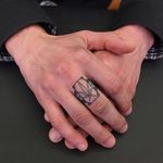 Marijuana finger tattoo by Indy Voet. #IndyVoet #line #ring #minimalist #simple #handpoke #weed #marijuana #pot #microtattoo