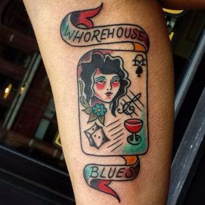 Whorehouse Blues tattoo by Louie #Louie #motörhead #motorhead #traditional #whorehouseblues