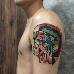 Abstract tattoo by Kay Lee #KayLee #koreantraditional #korean #traditional #abstract