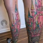 Disneyland tattoo by Rebecca Bertelwick. #disney #disneyland #castle #waltdisney