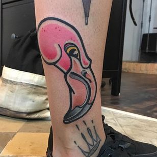 Tatuaje de flamenco por Carlo Sohl #flamingo #newschool #newschoolartist #graffiti #newschoolgraffiti #CarloSohl