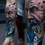 Old Man Tattoo by Alex Pancho #realism #colorrealism #realistictattoo #abstractrealism #realistictattoos #AlexPancho