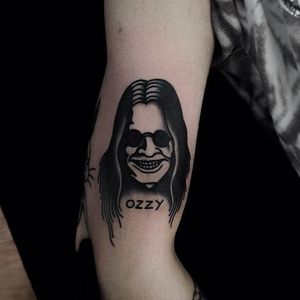 Ozzy Osbourne Tattoo by Joel Menazzi #Blackwork #Portrait #BlackworkPortrait #PopCulture #JoelMenazzi #Ozzy #OzzyOsbourne #music #musician