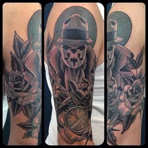 Rorschach Tattoo by Ralf Hungerbühler #portrait #rorschach #watchmen #rabbit #comic #comicbook #RalphHungerbuhler