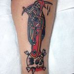 Geisha Reaper tattoo by Kurt Inri L. Pereira #reaper #geisha #grimreaper #traditional #KurtInriLPereira
