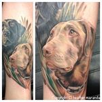Color realism labrador tattoo by Heather Maranda. #realism #colorrealism #dog #labrador #HeatherMaranda