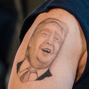 Another Trump supporter's tattoo #political #thedonald #laughter #makeamericagreatagain