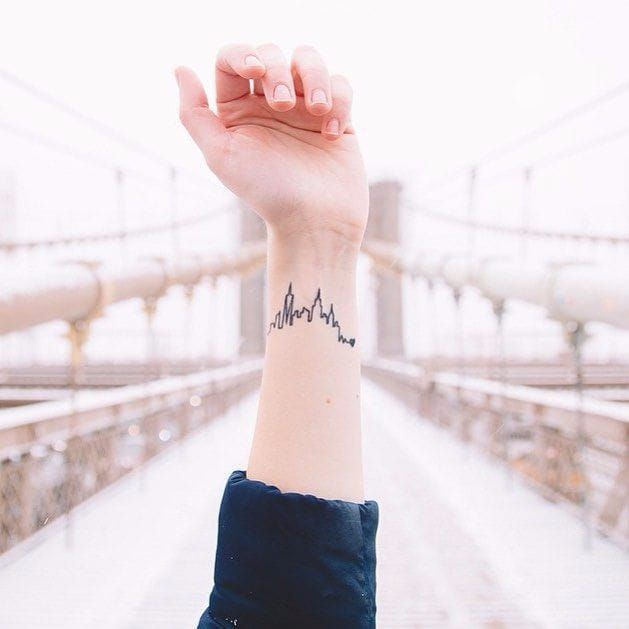 Show Some Allegiance to Your City with a Skyline Tattoo  Tattoodo