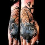 Tattoo by Sanni Tormen #graphic #abstract #monket #gorilla #watercolor #contemporary #SanniTormen