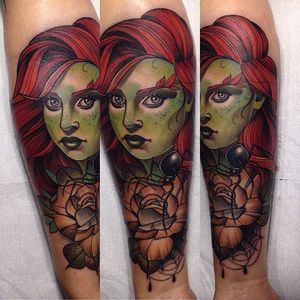 Poison Ivy Tattoo by Debora Cherrys #poisonivy #posionivypinup #pinup #batman #dc #comics #comicbook #DeboraCherrys