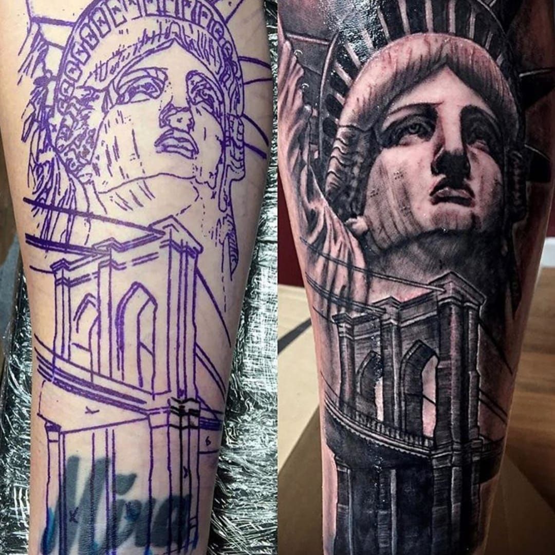 60 Brooklyn Bridge Tattoos For Men  New York City Design Ideas  Brooklyn  tattoo New york tattoo Bridge tattoo