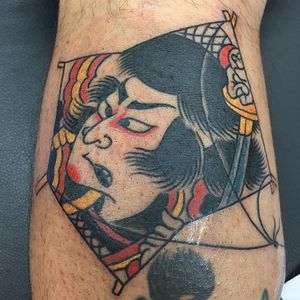 Japanese style tattoo by Dave Sobel #kite #JapaneseKite #Japanese #DaveSobel #Japanesestyle #kitetattoo
