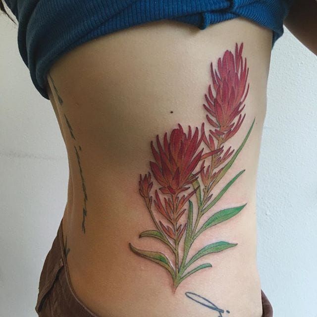 Tattoo uploaded by Paige Jean Tattoos  Indian paintbrush  Contact me on  my Instagram paigejeantattoos or text me at 8058352230   Tattoodo