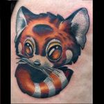 Red panda tattoo by Rude Eye #RudeEye #newschool #animal #cute #kawaii #babyanimal #redpanda