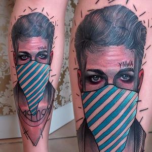 Hooligan tattoo by Tobias Burchert. #TobiasBurchert #traditionalartstyle #softpastel #contemporary #sketch #thig