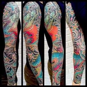 Mike Rubendall is owner of Kings Avenue Tattoo, NYC. #Japanese #Sleeve #MikeRubendall #London