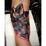 Watercolor Tattoo by Felipe Rodrigues #watercolor #abstract #contemporary #FelipeRodrigues