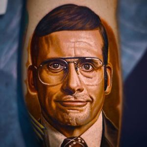 Brick Tamland from 'Anchorman'. Tattoo by Nikko Hurtado. #realism #colorrealism #portrait #Anchorman #BrickTamland #NikkoHurtado