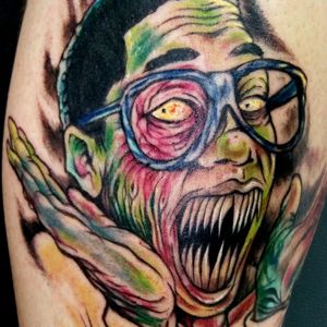 Crazy zombie Urkel tattoo #zombie #urkel #urkeltattoo