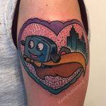 A glittery portrait of the brave little toaster by Keely Rutherford (IG—keelyglitters). #KeelyRutherford #TheBraveLittleToaster #traditional