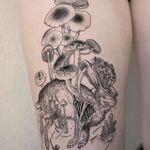 Dead Hare by Oozy Tattoo (via IG-oozy_tattoo) #death #macabre #dotwork #illustrative #fineline #OozyTattoo