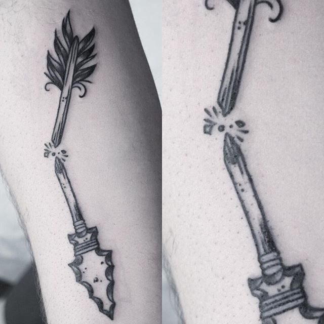 10 Dramatic Broken Arrow Tattoos • Tattoodo