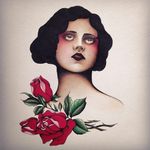 Jazz Age via instagram pain1666 #flashart #1920s #woman #rose #flowers #portrait #flashfriday #artshare #diegodelfino
