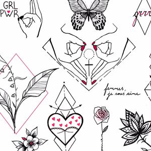 Teaser of one of the flash sheets available from Fleur Noire Tattoo for the March 30 Planned Metrohood event. All proceeds go to Planned Parenthood. #Tattoosforacause #FleurNoire #PlannedParenthood #FlashSale #Brooklyn