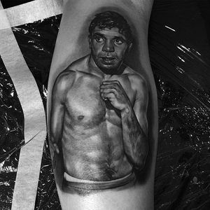 Boxer, Lionel Rose by Harley Kirkwood. #portrait #realism #blackandgrey #HarleyKirkwood #LionelRose #boxer #boxing