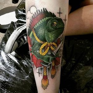 Iguana Tattoo by Fidel Teles #iguana #iguanatattoo #lizardtattoo #lizardtattoos #reptiletattoo #reptiletattoos #reptile #lizard #FidelTeles