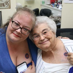 Barbara Sechrest and Karen Donohoe. #Cubs #CubsTattoo #Chicago #ChicagoCubs