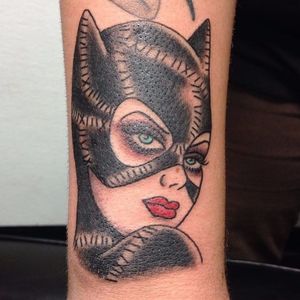 Catwoman Tattoo by Chris Earnhart #Catwoman #Batman #DCComics #traditional #ChrisEarnhart