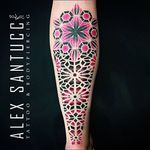 Dotwork Tattoo by Alex Santucci #dotwork #colordotwork #mandala #geometric #contemporary #dotworkartist #italianartist #AlexSantucci