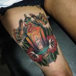 Lantern Tattoo by Adam Knowles #lantern #lanterntattoo #neotraditionallantern #neotraditional #neotraditionaltattoo #neotraditionalartists #boldtattoos #neotrad #AdamKnowles