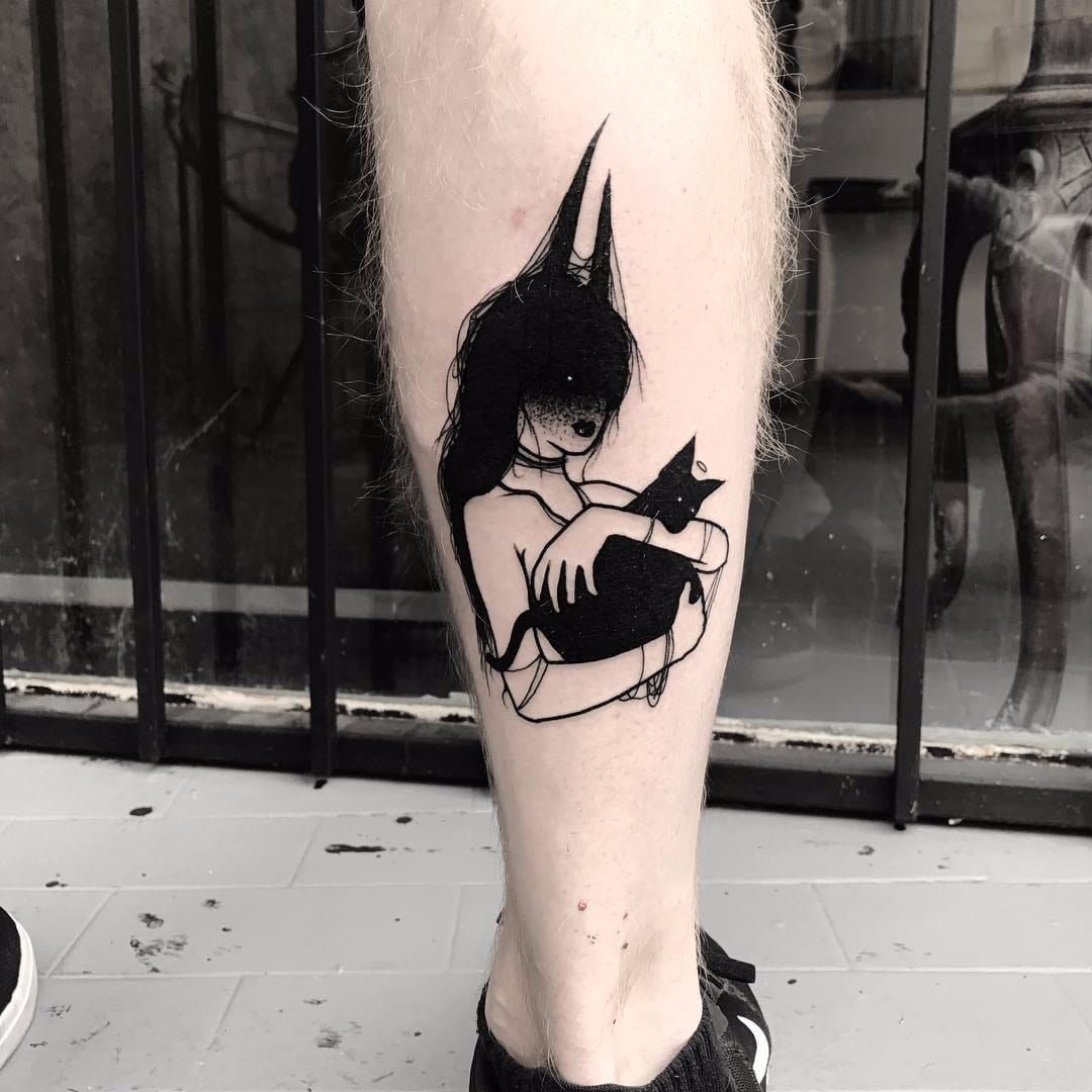 Pin by Kaitlin Keller on Tattoos  Black cat tattoos Witch tattoo Witchcraft  tattoos
