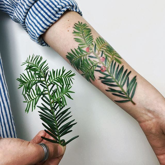 Botanical by Rit Kit #RitKit #color #plant #flower #botanic #realism # today tattoo
