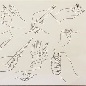 Hand Flash by Rachel Howe (via IG-smallspells) #spiritual #handpoked #artist #illustrator #tarot #intuitive #SmallSpells #RachelHowe