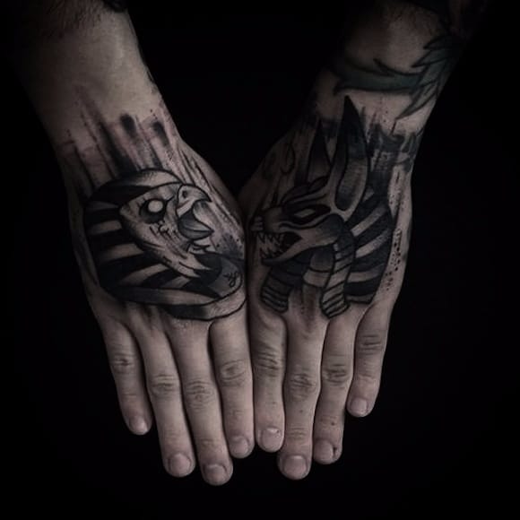 horus and anubis tattoo