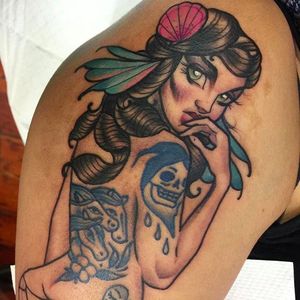 Tattooed Girl Tattoo by Ly Aleister @Lyaleister #Lyaleister #LyAlistertattoo #Girls #Girl #Girltattoo #Neotraditional #Neotraditionaltattoo #Brisbane #Australia
