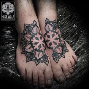 Geometric Pattern Tattoo by Mike Wolf #geometric #patternwork #geometricpattern #blackwork #blackworkpattern #blackgeometry #MikeWolf