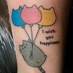What a nice message, Pusheen. (via IG - thirtyhelensagree) #Pusheen #Cartoon #CartoonTattoo #PusheenTattoo
