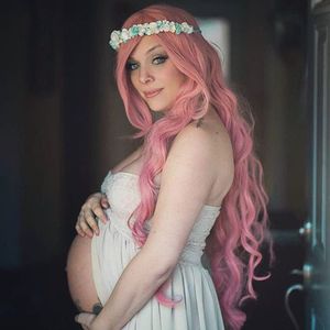 Photo of amber___rose on Instagram, photographed by @snapsbyso. #pregnant #tattooedmom #tattooedwomen #pastelhair
