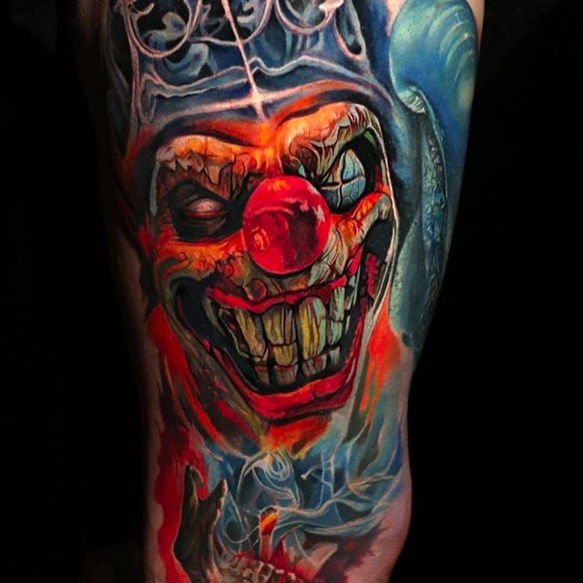 evil clowns tattoos