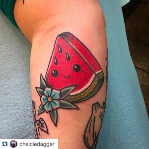 Watermelon Tattoo by Chelcie Dagger @ChelcieDagger #ChelcieDagger #Watermelon #WatermelonTattoo #Fruit