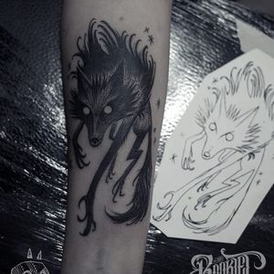 Werewolf tattoo by Sketchfield #Sketchfield #illustrative #blackwork #monster #gothic #werewolf