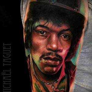 Jimi Hendrix. (via IG - michaeltaguet) #realism #celebrity #portrait #michaeltaguet #jimihendrix