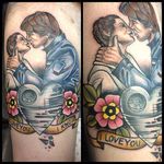 Han Solo and Leia Tattoo by Ebony Mellowship #hansolo #princessleia #hansoloandleia #leia #starwars #couples #couple #EbonyMellowship