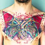 Pattern tattoo by Abel Miranda via Facebook #AbelMiranda #patternwork #dotwort #abstract #trash