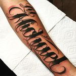 Lil Michael Tattoo by Saul Lira #script #scripttattoo #lettering #letteringtattoo #letteringtattoos #customlettering #scriptartist #LAtattoos #SaulLira