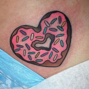 Donut tattoo by Christina Hock. #ChristinaHock #DolorosaTattooCo #donut